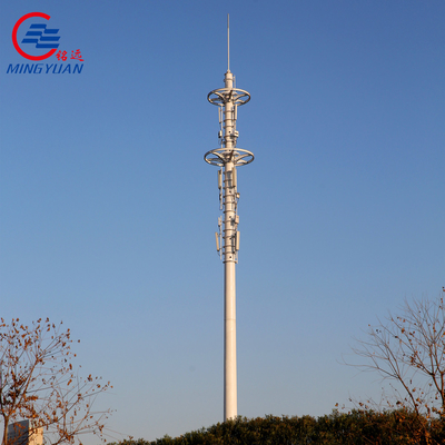 Gegalvaniseerd staal monopool telecommunicatietoren palen telecom mobiel wifi 100 ft