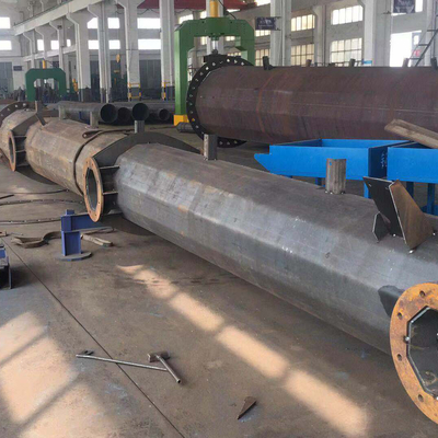 110kv gegalvaniseerde Hoogspanning Elektrische Pool Hexadecagon 9m Nut