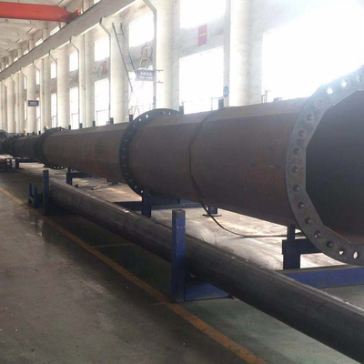 110kv gegalvaniseerde Hoogspanning Elektrische Pool Hexadecagon 9m Nut