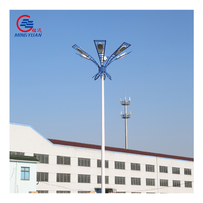 1555m Hoge Mast Zonnestraatlantaarn Q235b Gegalvaniseerde Pool met Automatisch Opheffend Systeem