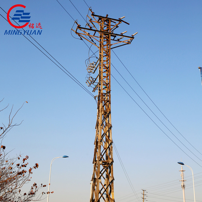 De hete Onderdompeling galvaniseerde Elektrisch Tubulair Legged Rooster Drie Vier van de Transmissietoren 110kV Q355B