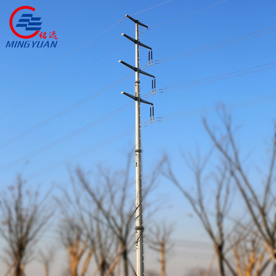 132kV Toren van het de Transmissierooster van het staalnut galvaniseerde de Elektrische Tubulaire Monopoles