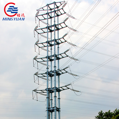132kV Toren van het de Transmissierooster van het staalnut galvaniseerde de Elektrische Tubulaire Monopoles