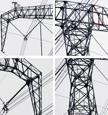 330kv elektrische transmissie toren / hoogspanningsstroom toren staal